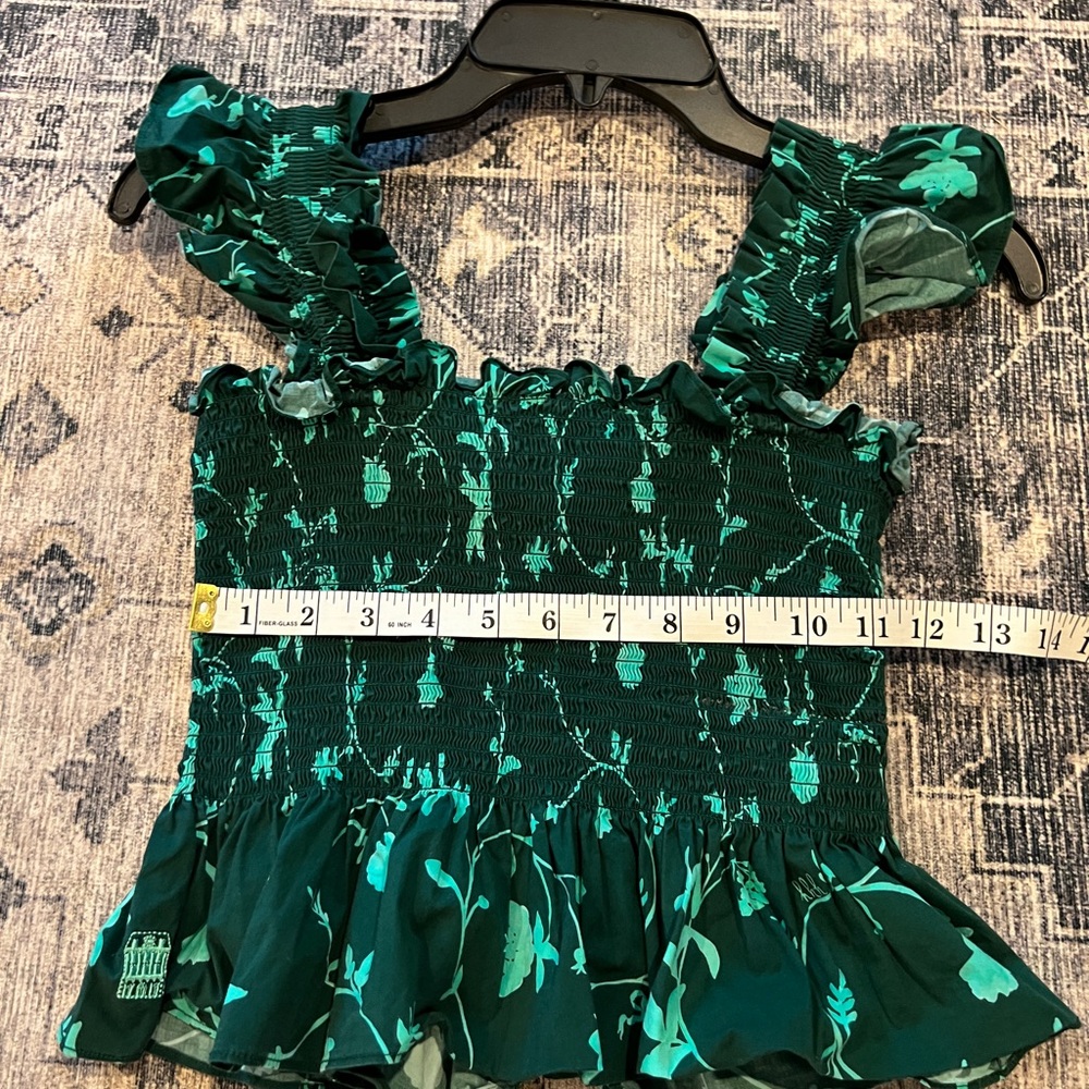 Hill House Forest Green Floral Smocked Tank Top - Picture 5 of 9